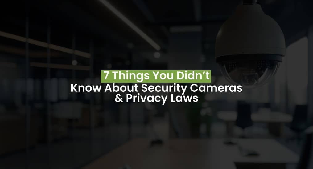 Security camera in office showing concerns about security cameras and privacy