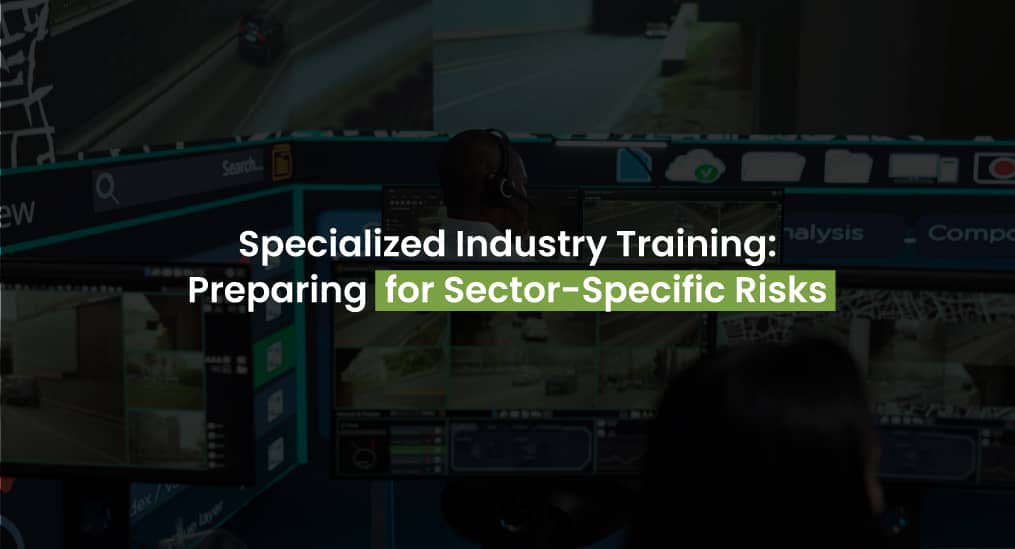 Specialized industry training preparing for sector-specific risks with advanced equipment.
