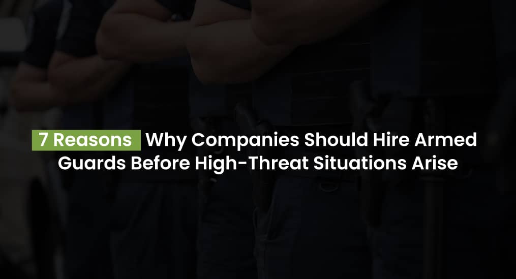 Armed Guards standing in a line for corporate security