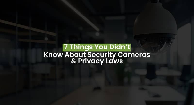 Security camera in office showing concerns about security cameras and privacy