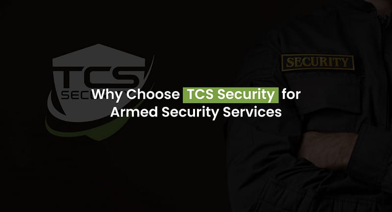 TCS Security armed professional in uniform.