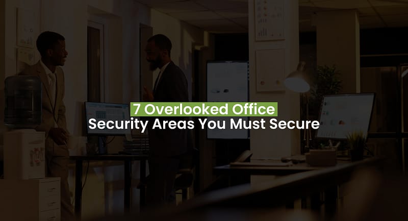 Employee checking office security system panel